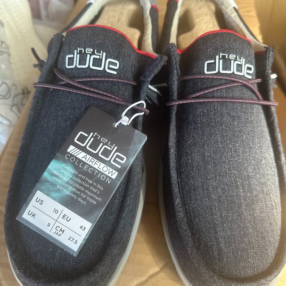 Hey Dude Men’s denim blue shoes size 10